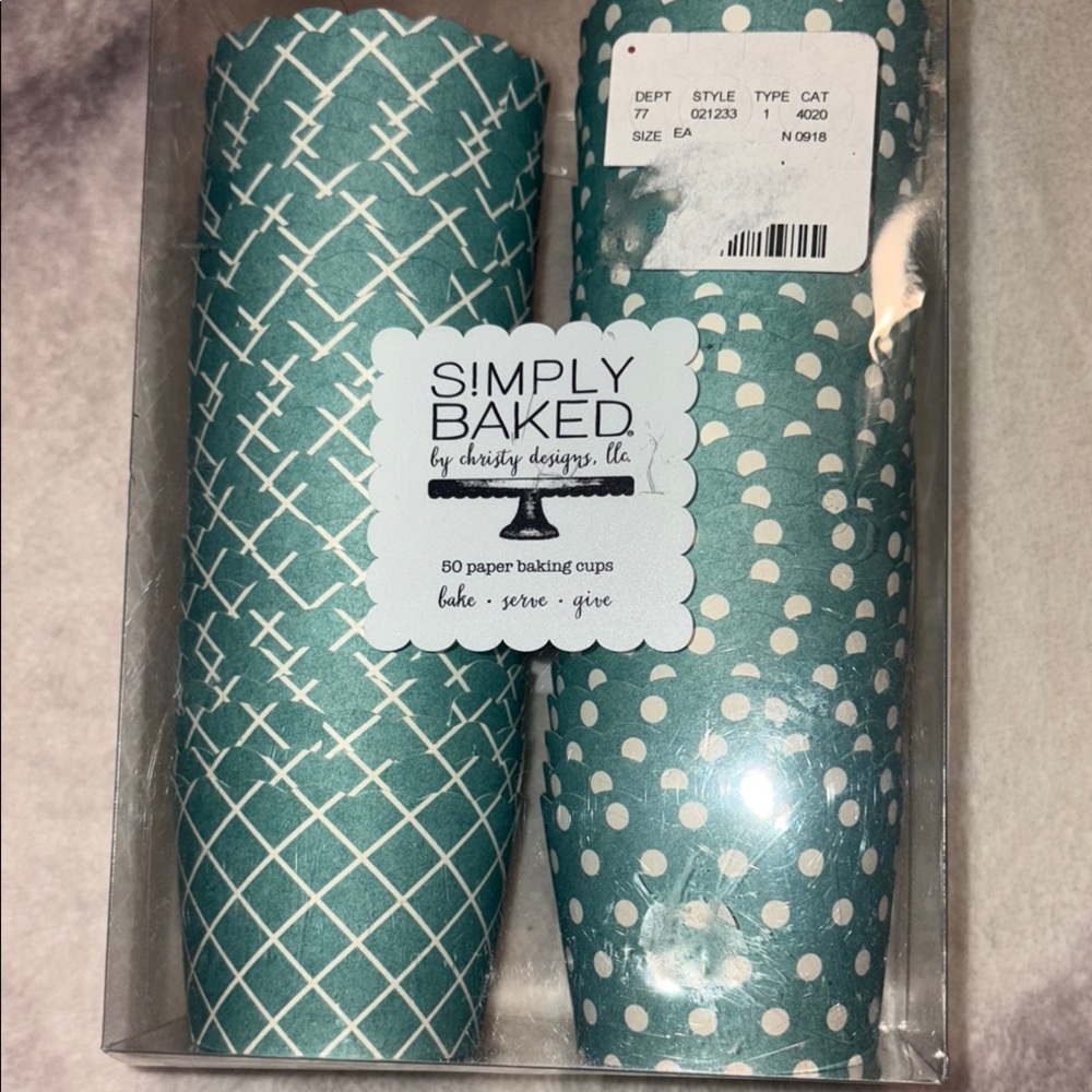 Teal Baking Cups Set new